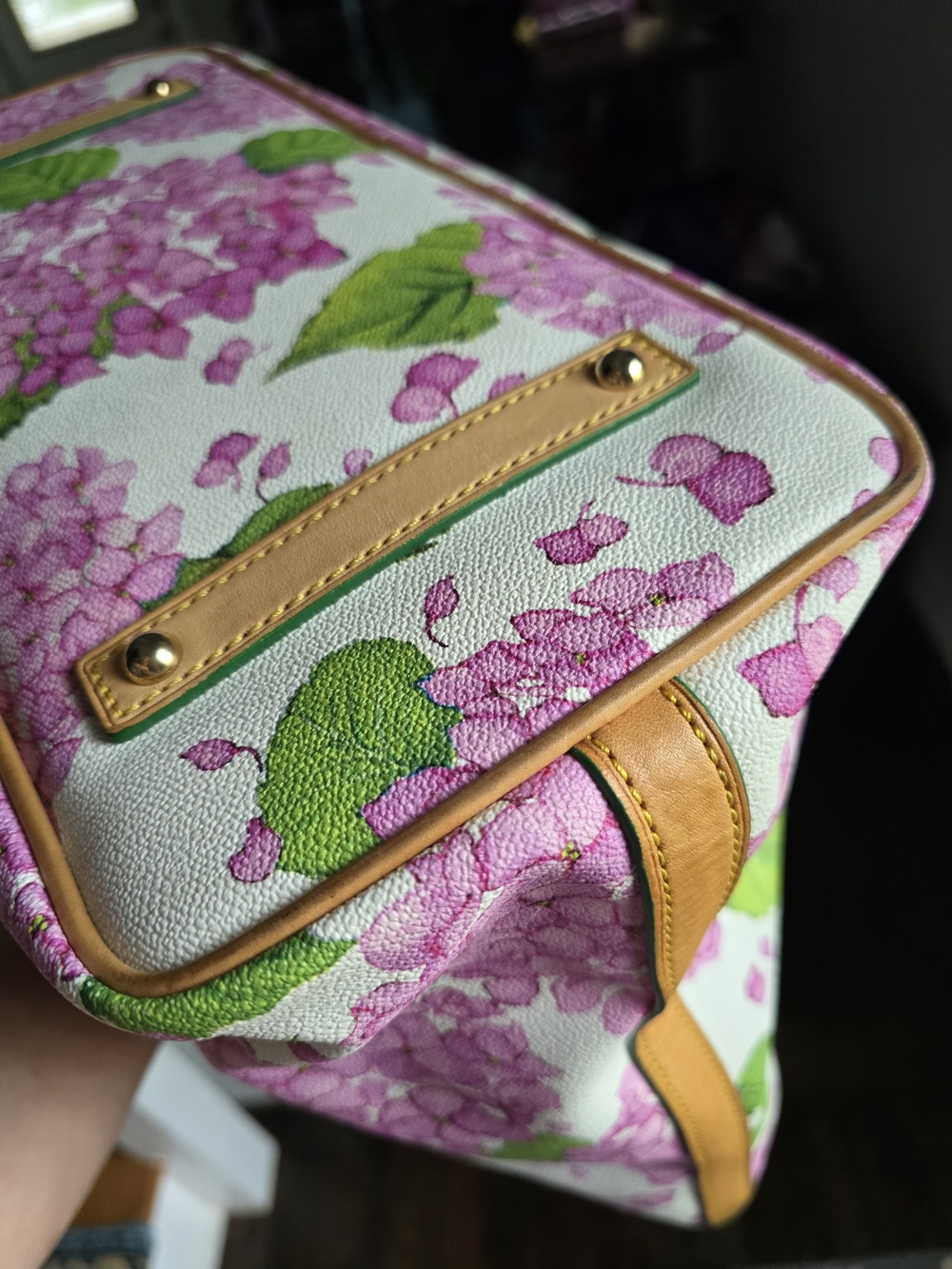 Dooney & Bourke Pink Hydrangea Floral Tote - Picture 5 of 6